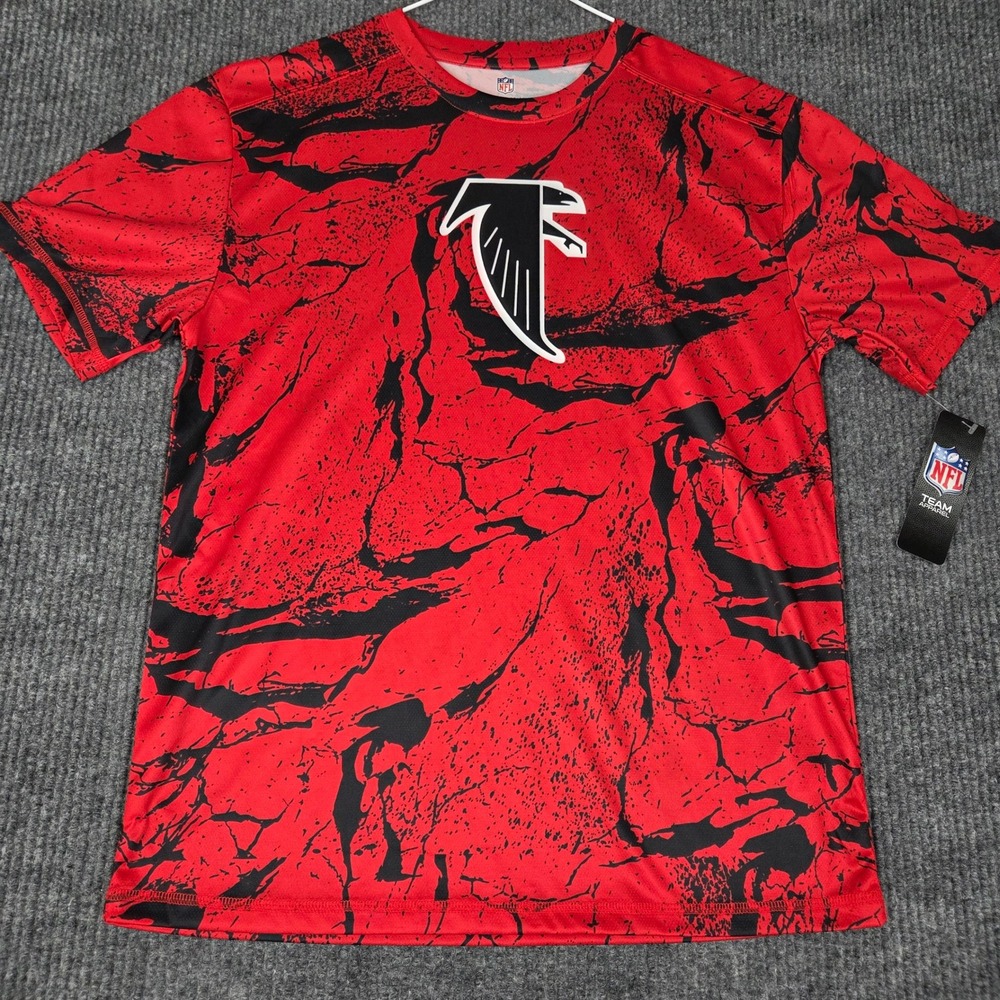 NFL Atlanta Falcons Kids XL 18/20 Red Black Marble Print T-Shirt 9K1B7FH7J-FAL